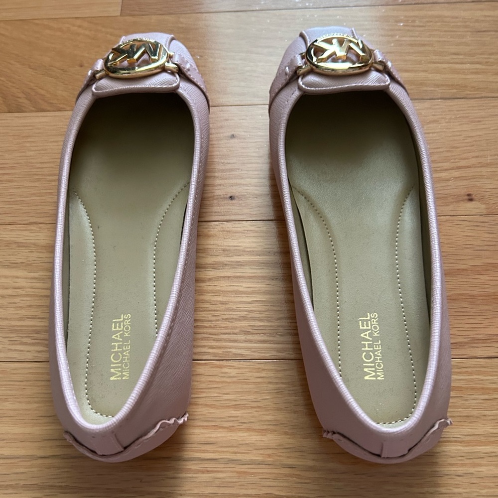 Michael Kors Fulton Faux Saffiano Leather Moccasin in ballerina pink - Picture 4 of 5